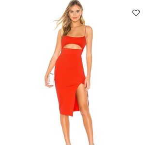 Superdown Trista Cut Out Dress in Poppy